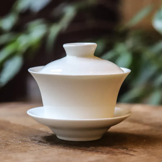 a porcelain gaiwan